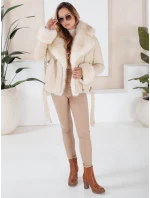 FashionStreet béžová dámská chlupatá bunda ramones TY5123