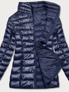 Tmavě modrá lehká prošívaná dámská bunda (5M706-224)