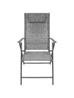 ZAHRADNÍ SEDADLA 57x68x106CM 2xTEXTLINE 7 POLOH SADA S OPĚRKOU HLAVY.2 ks