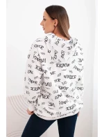 Mikina s nápisy bílá