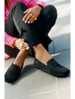 Dámské mokasíny z broušené kůže Big Star – černé Dámské mokasíny z broušené kůže Big Star – černé