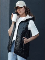 Dámská prošívaná vesta s kapucí COLINE černá FashionStreet TY4462