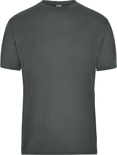 Daiber JN 1808 Pánské pracovní tričko z bio bavlny - Solid 02.1808 dark grey