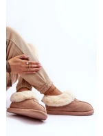 Dámské Papuče s Kožešinou Bežové Lanoze