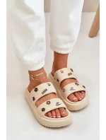 Dámské Pěnové Pantofle S Dekoracemi Béžové Ravanala