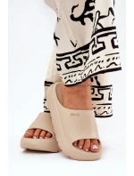 Dámské Pěnové Pantofle Na Platformě Big Star RR274A569 Béžové