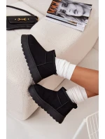 Dámské Sněhule Na Platformě Zateplené Kožíškem Černé Vesirae Dámské Sněhule Na Platformě Zateplené Kožíškem Černé Vesirae