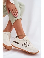 Dámské tenisky na platformě Big Star TT274881 Hi-Poly System Béžové