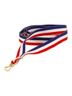 Stuha 22 mm - modrá, bílá a červená