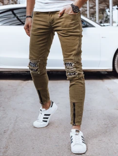 Pánské olivové džínové kalhoty FashionStreet UX4353