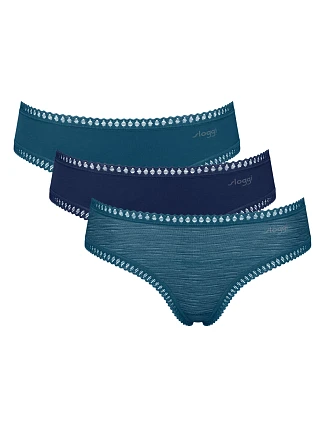 Dámské kalhotky GO Crush Hipster C3P - Turquoise - tyrkys M024 - SLOGGI Dámské kalhotky GO Crush Hipster C3P - Turquoise - tyrkys M024 - SLOGGI