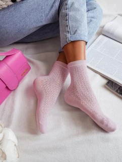 Dámské azurové ponožky – růžové