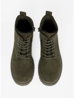 Luxusní Ciemnozielony  kotníčkové boty dámské