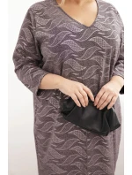 Dámské šaty z žoržetu Plus Size s výstřihem do V fango Dámské šaty z žoržetu Plus Size s výstřihem do V fango