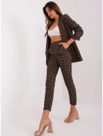 DHJ kalhoty SP 13926 5.62P černá a béžová