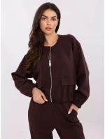 Mikina MJ BL H5034.19 tmavě hnědá Mikina MJ BL H5034.19 tmavě hnědá