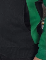 Pánská mikina na zip se stojáčkem černá FashionStreet BX5908