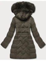 Dámská zimní bunda v army barvě s odepínací kapucí (16m9060-136) Dámská zimní bunda v army barvě s odepínací kapucí (16m9060-136)