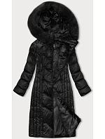 Dlouhá zimní bunda slim-fit černá S'west (B8201-1) Dlouhá zimní bunda slim-fit černá S'west (B8201-1)