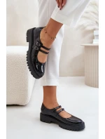 Lakované Dámské Polobotky S Pásky Černé Rialuna Lakované Dámské Polobotky S Pásky Černé Rialuna