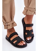 Dámské látkové sandály na zip černé Jose Dámské látkové sandály na zip černé Jose