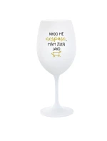 NIKDO MĚ NESPASE, MÁM ŽÍZEŇ JAKO PRASE - bílá  sklenice na víno 350 ml