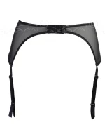 Dámský sexy podvazkový pás Bell V-5132 Černá se stříbrnou - Axami