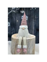 DEKORATIVNÍ TRPASLÍK LESKLÝ SANTA 38+20CM RŮŽOVÝ DEKORATIVNÍ TRPASLÍK LESKLÝ SANTA 38+20CM RŮŽOVÝ