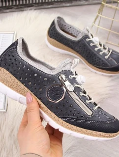 Dámská prolamovaná sportovní obuv Rieker v tmavě modré barvě N42P6-14