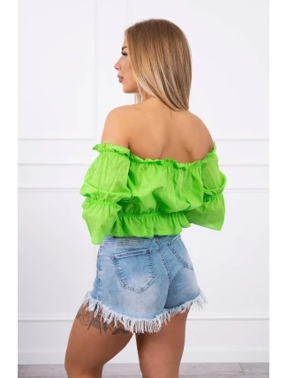 Světle zelená pruhovaná halenka Světle zelená pruhovaná halenka