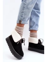 Platforma Sněžníky S Kožešinou Černé Olimuka