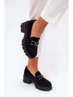 Eko Semišové Polobotky Dámské S Dekorací 39921 Černé Vinceza