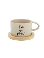 TEXT NA PŘÁNÍ - krémový keramický hrníček Makronka 200 ml TEXT NA PŘÁNÍ - krémový keramický hrníček Makronka 200 ml