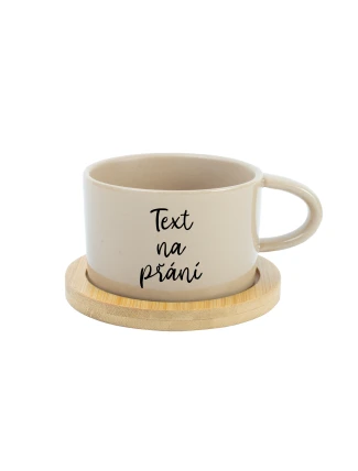 TEXT NA PŘÁNÍ - krémový keramický hrníček Makronka 200 ml TEXT NA PŘÁNÍ - krémový keramický hrníček Makronka 200 ml