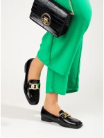 Krásné dámské černé  polobotky bez podpatku