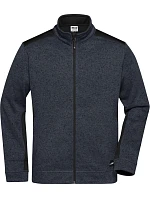 Daiber JN 862 Pánská pracovní bunda pletený fleece - Strong 02.0862 carbon melange/black