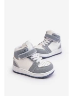 Dětské džínové sportovní boty bílo-modré Milara