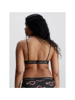 Dámské podprsenka 000QF7478E H1R černá se srdíčky - Calvin Klein