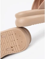 Trendy  nazouváky dámské hnědé platforma