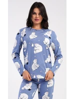 Dámské pyžamo dlouhé Tučňák a méďa