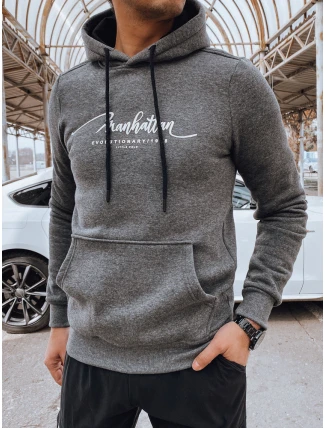 Pánská antracitová mikina s kapucí FashionStreet BX5705