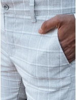 Pánské kalhoty světle šedé FashionStreet UX4389