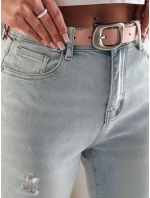 Dámské úzké džínové kalhoty s páskem DIEGONO modré FashionStreet UY2424 Dámské úzké džínové kalhoty s páskem DIEGONO modré FashionStreet UY2424