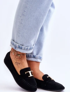 Klasické Slip On Mokasíny Černá Carly