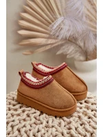 Sněhové Boty Dětské Na Platformě Zateplené Kožíškem Camel Vilabria