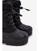 Zateplené dětské sněhule na zip Big Star OO374073 Černé