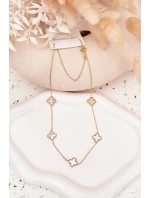 Nerezový řetízek Zlato-perlový