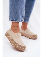 Dámské espadrilles na platformě s pletením Lee Cooper LCW-26-31-4332 béžové
