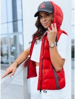 Dámská prošívaná vesta WISE OWL červená FashionStreet TY3783
