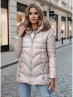 Dámská zimní bunda s kapucí WINTERCHIC růžová FashionStreet TY4441z